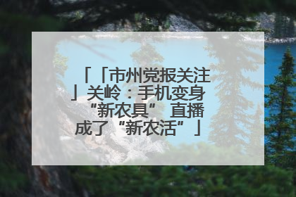 「市州党报关注」关岭：手机变身“新农具” 直播成了“新农活”