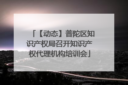 【动态】普陀区知识产权局召开知识产权代理机构培训会