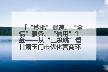 “秒批”提速、“全情”服务、“信用”生金——从“三级跳”看甘肃玉门市优化营商环境的进阶之路