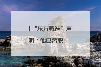 “东方甄选”声明：他已离职