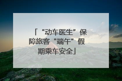 “动车医生”保障旅客“端午”假期乘车安全