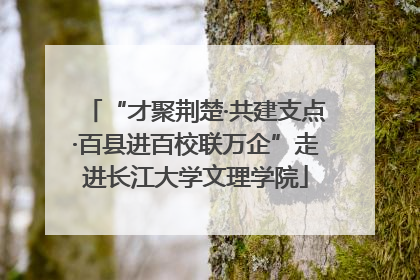 “才聚荆楚·共建支点·百县进百校联万企”走进长江大学文理学院