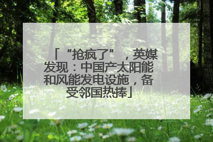 “抢疯了”，英媒发现：中国产太阳能和风能发电设施，备受邻国热捧