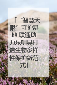 “智慧天眼”守护湿地 联通助力东明县打造生物多样性保护新范式
