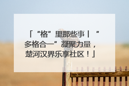 “格”里那些事丨“多格合一”凝聚力量，楚河汉界乐享社区！