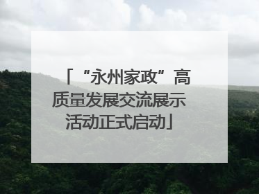 “永州家政”高质量发展交流展示活动正式启动