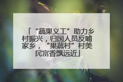 “蔬果义工”助力乡村振兴，归国人员反哺家乡，“果蔬村”村美民富香飘远近