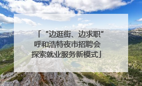 “边逛街、边求职” 呼和浩特夜市招聘会探索就业服务新模式