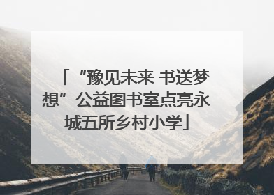“豫见未来 书送梦想”公益图书室点亮永城五所乡村小学