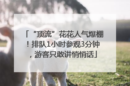 “顶流”花花人气爆棚！排队1小时参观3分钟，游客只敢讲悄悄话