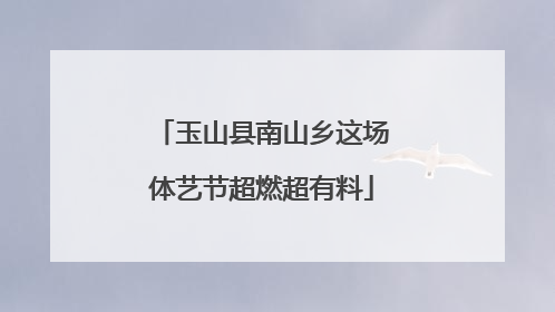 玉山县南山乡这场体艺节超燃超有料