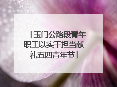 玉门公路段青年职工以实干担当献礼五四青年节