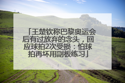 王楚钦称巴黎奥运会后有过放弃的念头，回应球拍2次受损：怕球拍再坏用副板练习