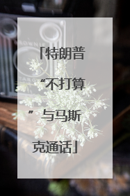 特朗普“不打算”与马斯克通话