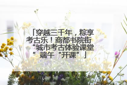 穿越三千年，粽享考古乐！商都书院街“城市考古体验课堂”端午“开课”