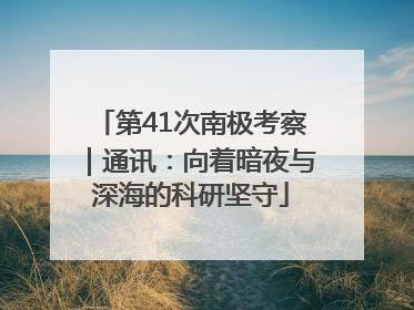 第41次南极考察｜通讯：向着暗夜与深海的科研坚守