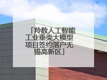 羚数人工智能工业垂类大模型项目签约落户无锡高新区