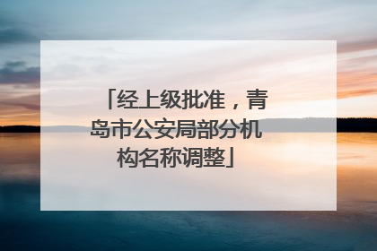 经上级批准，青岛市公安局部分机构名称调整