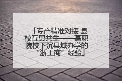 专产精准对接 县校互惠共生——高职院校下沉县域办学的“浙工商”经验