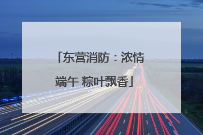 东营消防：浓情端午 粽叶飘香