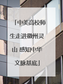 中美高校师生走进徽州灵山 感知中华文脉基底