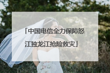 中国电信全力保障怒江独龙江抢险救灾