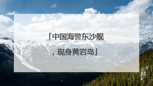 中国海警东沙舰，现身黄岩岛