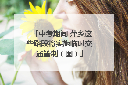 中考期间 萍乡这些路段将实施临时交通管制（图）