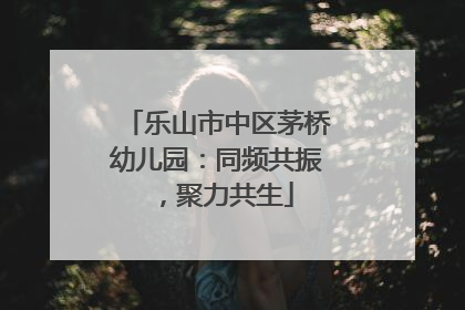 乐山市中区茅桥幼儿园：同频共振，聚力共生