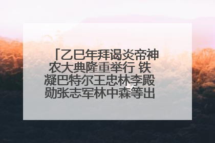 乙巳年拜谒炎帝神农大典隆重举行 铁凝巴特尔王忠林李殿勋张志军林中森等出席 孙伟主持
