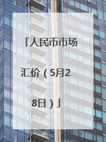 人民币市场汇价（5月28日）