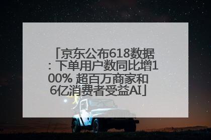 京东公布618数据：下单用户数同比增100% 超百万商家和6亿消费者受益AI