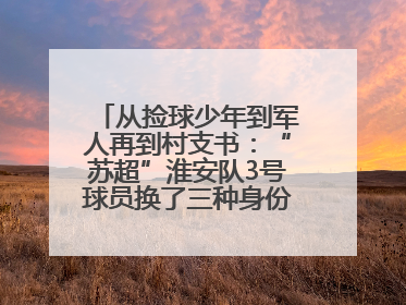 从捡球少年到军人再到村支书：“苏超”淮安队3号球员换了三种身份追梦足球
