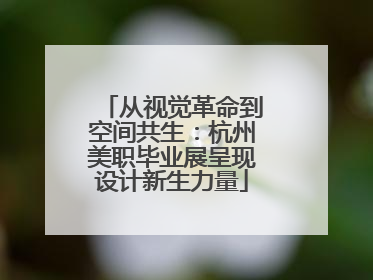 从视觉革命到空间共生：杭州美职毕业展呈现设计新生力量