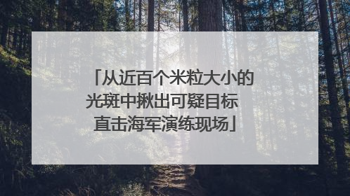 从近百个米粒大小的光斑中揪出可疑目标 直击海军演练现场