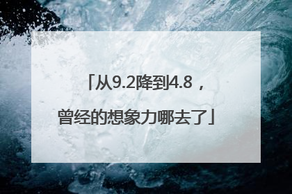 从9.2降到4.8，曾经的想象力哪去了