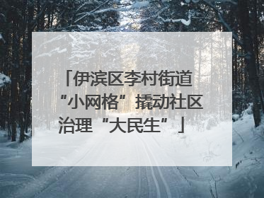 伊滨区李村街道 “小网格”撬动社区治理“大民生”