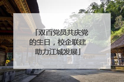 双百党员共庆党的生日，校企联建助力江城发展