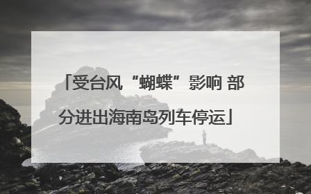 受台风“蝴蝶”影响 部分进出海南岛列车停运
