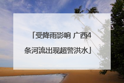 受降雨影响 广西4条河流出现超警洪水