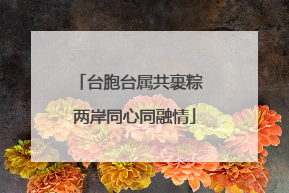台胞台属共裹粽 两岸同心同融情