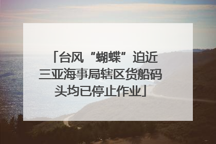 台风“蝴蝶”迫近 三亚海事局辖区货船码头均已停止作业