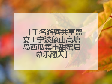 千名游客共享盛宴！宁波象山高塘岛西瓜集市甜蜜启幕乐翻天