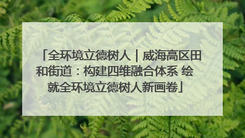 全环境立德树人｜威海高区田和街道：构建四维融合体系 绘就全环境立德树人新画卷