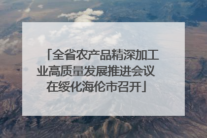 全省农产品精深加工业高质量发展推进会议在绥化海伦市召开