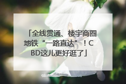 全线贯通、楼宇商圈地铁“一路直达”！CBD这儿更好逛了