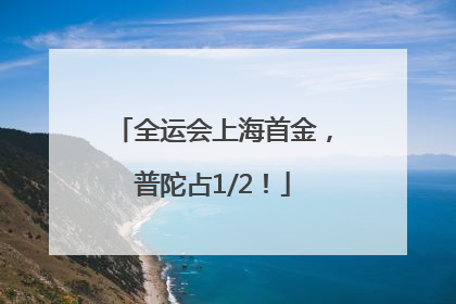 全运会上海首金，普陀占1/2！