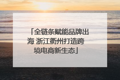 全链条赋能品牌出海 浙江衢州打造跨境电商新生态