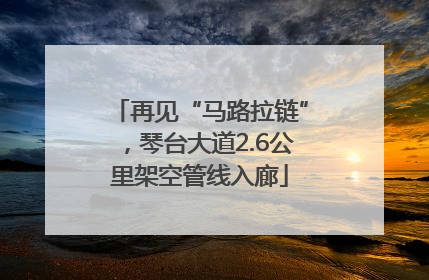 再见“马路拉链”，琴台大道2.6公里架空管线入廊