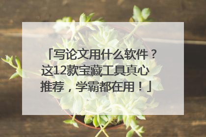写论文用什么软件？这12款宝藏工具真心推荐，学霸都在用！